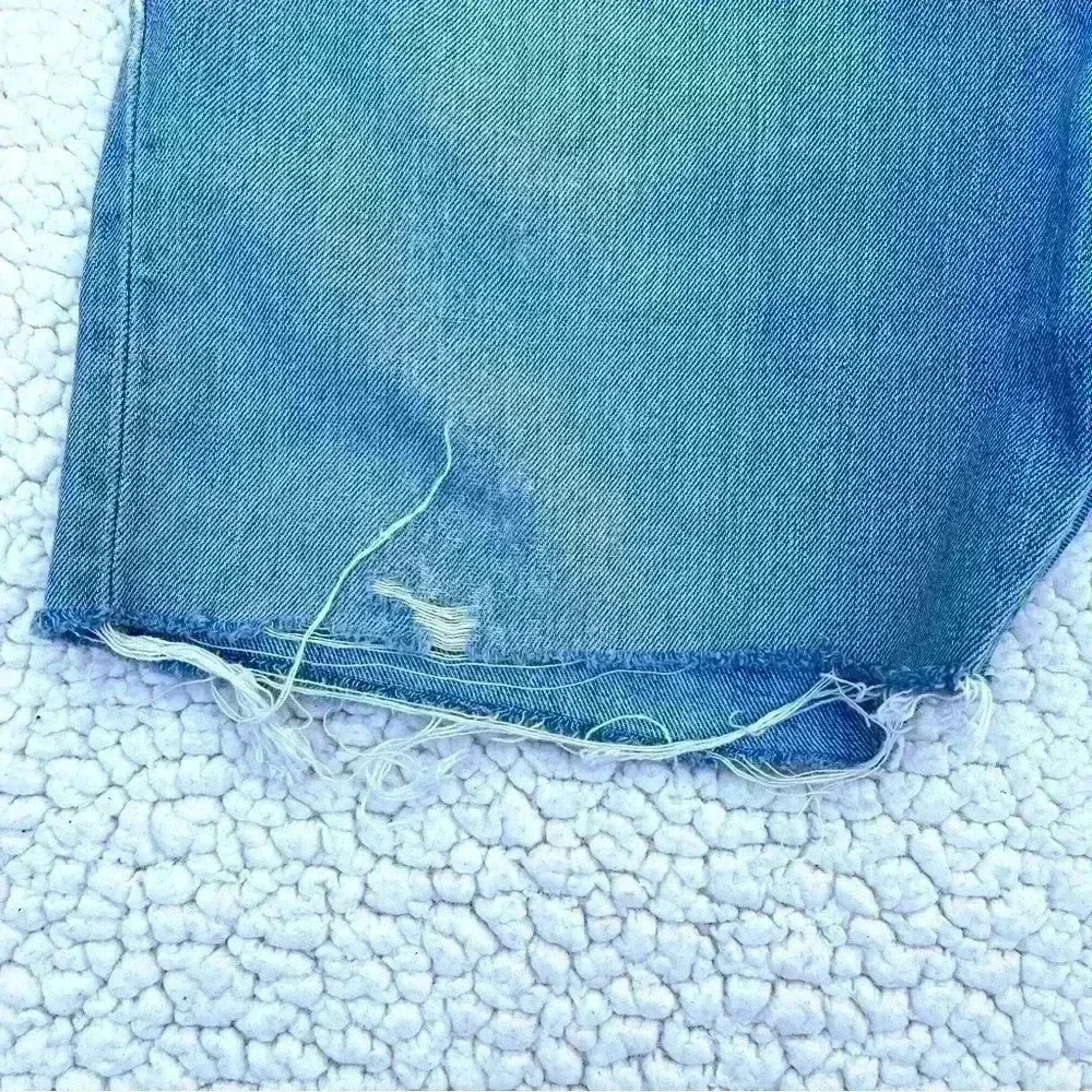 Polo R.‎ Lauren Boyfriend Classic Fit Med Wash Faded Cutoff Jean Shorts Size 35